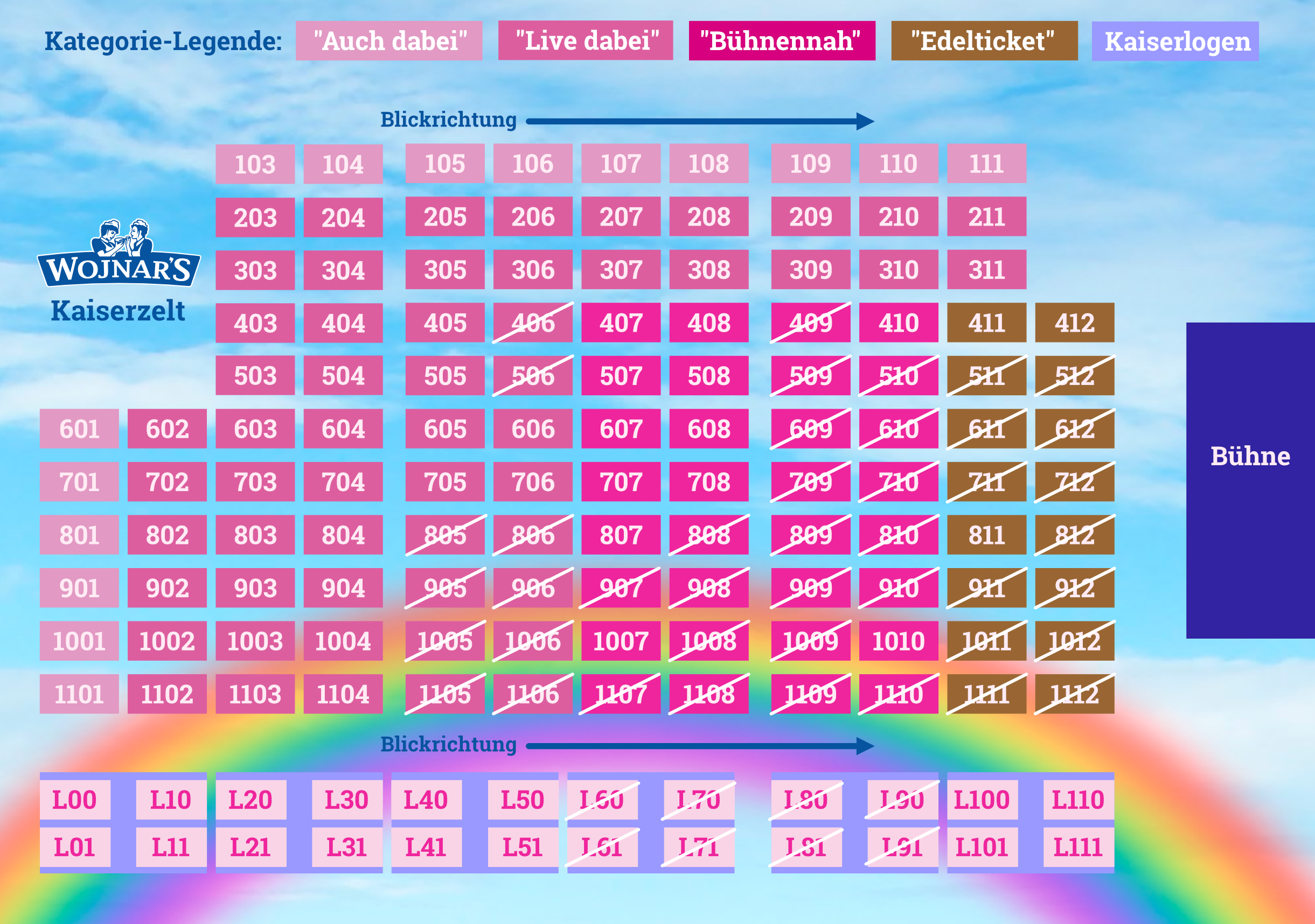 ROSA WIESN Masette Roas Kaiserwiesn Sitzplan
